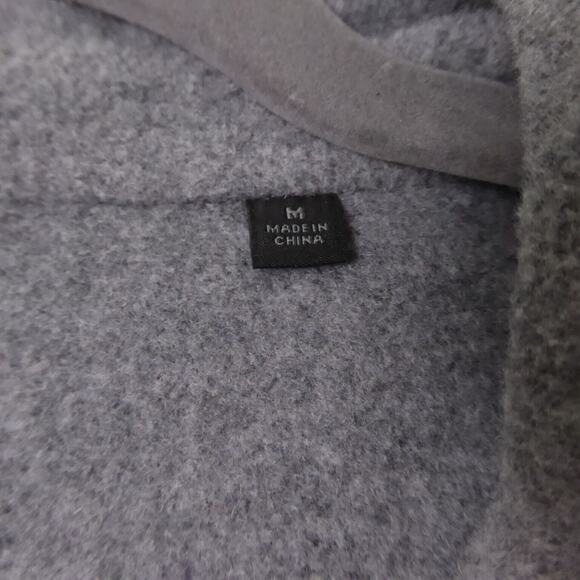 Uniqlo Wool Blend Pea Coat Womens SZ M Double Breasted Button Up Relaxed - Picture 4 of 10